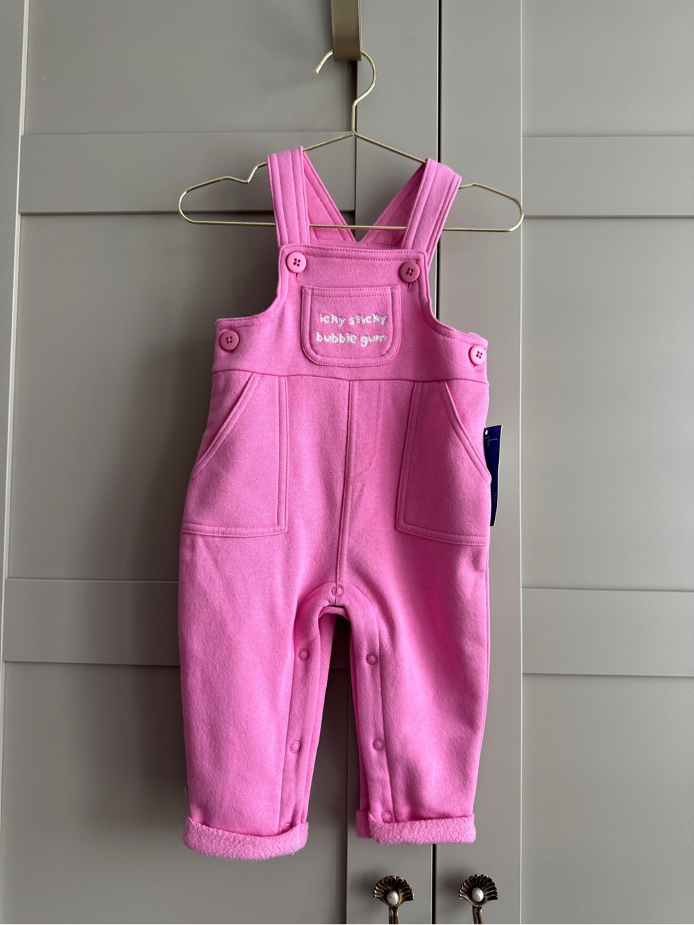 Ms. Rachel Icky Sticky Bubblegum Pink Overalls Baby 6-12 Months YouTube Favorite